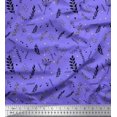 thumbnail image 1 of Soimoi Purple Poly Georgette Fabric Artistic Leaves Decor Fabric Printed Yard 42 Inch Wide, 1 of 3
