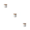 thumbnail image 4 of Ruiboury Ceramic Storage Jar Wide Application Multifunctional Non-skid Lightweight And Portable Ceramic Seasoning Jars Durable white small 3Set, 4 of 6