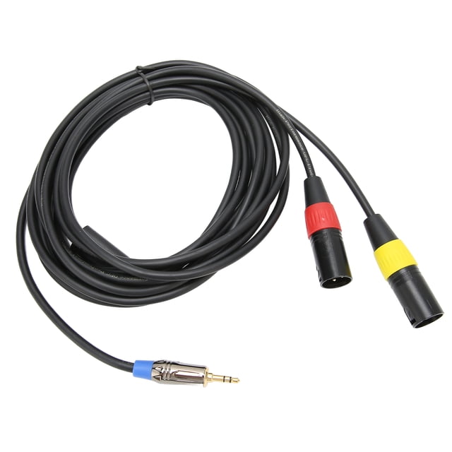Cable de 1/8 de pulgada a XLR, adaptador profesional de 3,5 mm a XLR macho dual para Iphone, PC, portátil, 3 m/9,8 pies