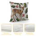 thumbnail image 4 of Throw Pillow Cover Baby Deer Holly Coniferous Branches Pillowcase  Cushion Cover for Couch Bed Sofa, 4 of 5