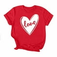 thumbnail image 3 of AOOCHASLY Valentine's Day Women's Tops, Fashion Women's Heart Print Graphic Cute Tee Shirt Funny T Shirt Tops, 3 of 7