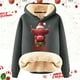 thumbnail image 2 of WILLBEST Sudadera con Capucha para Mujer, Estampado Navideño de Vaca, Cálida XXX-Grande, 2 of 4