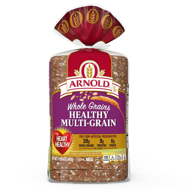 Arnold 100% Whole Wheat Bread | Wide Pan Loaf, 24 Oz, Heart Healthy Sandwich Bread