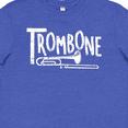 thumbnail image 4 of Inktastic Trombone Rough White Text Youth T-Shirt, 4 of 5