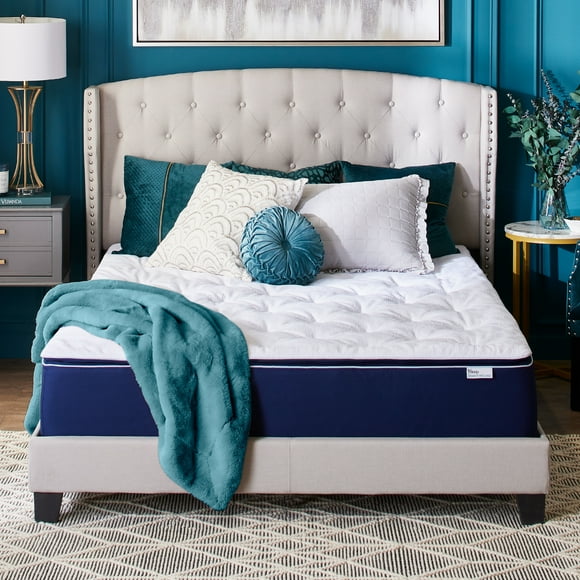 Sleep Innovations Skyler Gel Memory Foam Mattress, California King, 12-inch, Plush Pillow Top