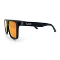 thumbnail image 6 of Kush Mens Color Mirror Flat Top Urban Fashion Horn Rim Sunglasses [Black - Fuchsia Mirror], 6 of 8