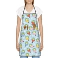 thumbnail image 3 of Yiaed Frog In Mermaid Print Kitchen Apron with Hand Wipe Pockets,Big Pocket,Aprons for Women with Pockets, Waterproof for Cooking Baking, 3 of 7