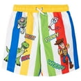 thumbnail image 6 of Disney Toy Story Toddler Boys' Swimwear 2-Piece Rash Guard and Swim Trunks Set Toy Story Blue Stripe, 6 of 8