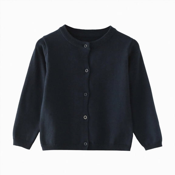newwalpole Baby Boys Girls Button-Down Cardigan Toddler Cotton Knit Sweater Kid Outwear(Navy,6-12 Months)
