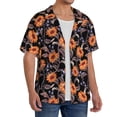 thumbnail image 2 of Balery Sunflowers Camisa Casual de Manga Corta con Botones para Hombre, Texturizada, Estilo Cubano, para Playa, Verano-3X-Large, 2 of 5