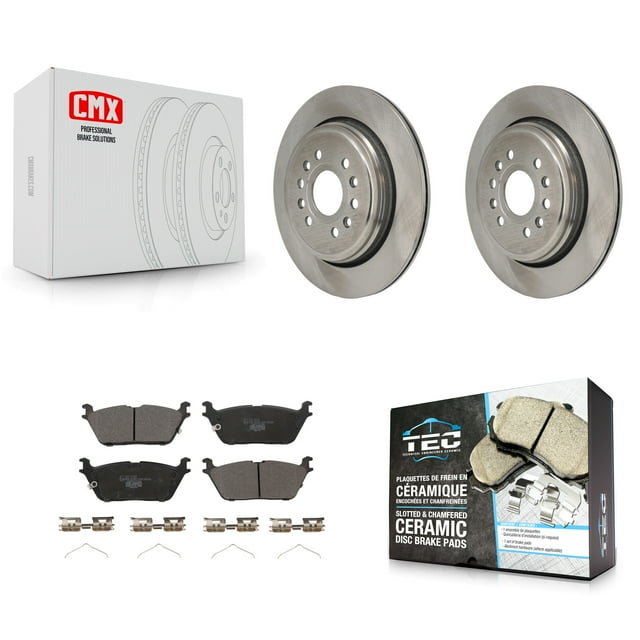 Transit Auto Rear Disc Brake Rotors and Ceramic Pads Kit for Car Ram 1500 Jeep Wagoneer Grand L K8T-104795
