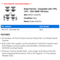 thumbnail image 2 of Brake Pad Set - Compatible with 1995, 1997 - 2001 BMW 740i Base 1998 1999 2000, 2 of 2