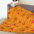 thumbnail image 3 of Fleece Throw Blanket Red Crab Print Reversible Plush Fluffy Large Big Blanket for Sofa Couch Bed-40"x30", 3 of 7