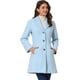 thumbnail image 1 of Abrigos largos de invierno con solapa con muesca y un solo pecho para mujer Azul Claro L, 1 of 5