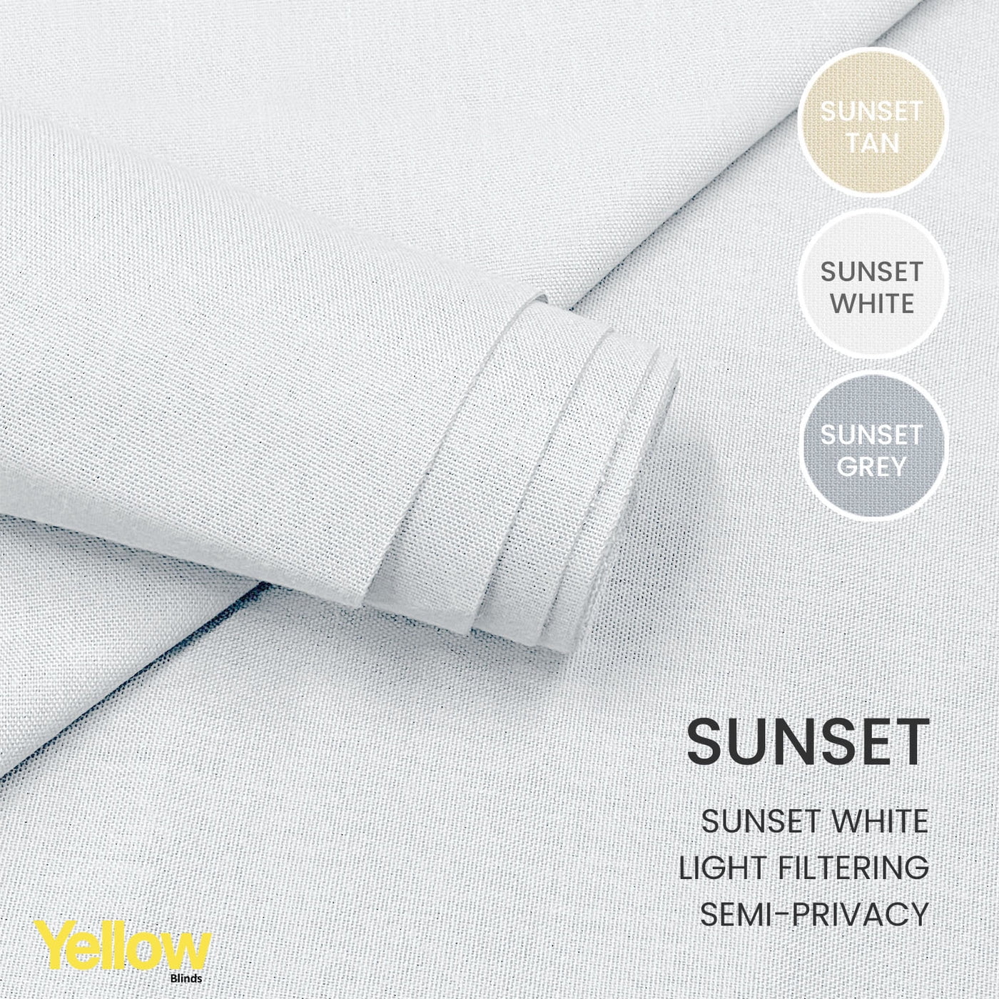 Adjustable Cordless Light Filtering Panel Track Blinds, Sunset White - 46"-86"W X 0"-96"H