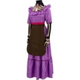thumbnail image 3 of Women Imelda  Shirt Dress Apron Mama Imelda Hector Elegant Purple Skeleton Dress, 3 of 7