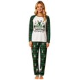 thumbnail image 4 of SUXIAN Family Matching Christmas Pajamas Crew Neck Long Sleeve Top Plaid Pants Soft Cozy Holiday Sleepwear Two Piece Set, 4 of 7