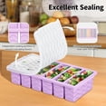 thumbnail image 4 of 2-Pack Silicone Freezer Trays with Lid, 2 Large 2-Cup(500Ml) & 6 Small 1/2-Cup(1, 4 of 9