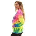 thumbnail image 2 of Just Love Women's Loop Terry Tie Dye Hoodie (Tie Dye Neon Pink Lime and Blue, Medium), 2 of 4