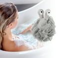 thumbnail image 2 of Unique Bargains 1 Pc Cartoon Bath Shower Loofah Sponge Body Puffs for Bathroom 5.51"x4.72" Gray, 2 of 6