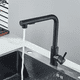 thumbnail image 3 of Llave Monomando Para Fregadero Mezcladora Grifo De Cocina Acabado Mate Xtellar Color Negro, 3 of 3