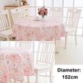 thumbnail image 3 of Hweilai Nappe Ronde en Vinyle Dentelle Imperméable en PVC Plastique Essuyable Anti-Déversement Peva Résistante aux Taches Nappe en Toile Cirée pour Table de Cartes, 3 of 5