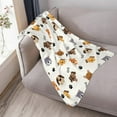 thumbnail image 5 of Cute Dog Cartoon Blanket Soft Flannel Throw Blankets for Kids Birthday Gifts for Couch Bed Living Room Decor All Seasons 50x40Inch, 5 of 6