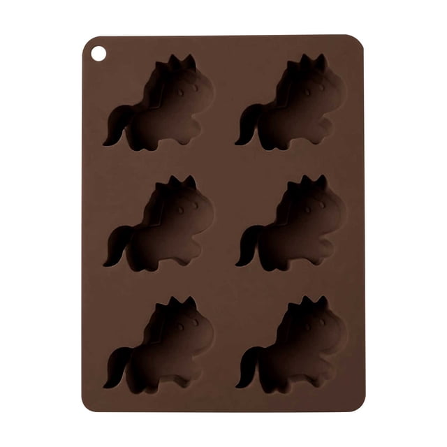 Molde de silicona multifuncional con forma de caballo para hielo, chocolate, gelatina y pasteles. Molde flexible antiadherente para fiestas temáticas del Oeste, postres y bebidas.