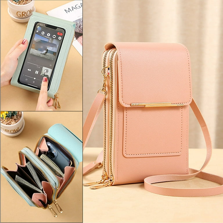 Utoimkio Small Crossbody Bag Cell Phone Purse Touch Screen Wallet Leather Lightweight Shoulder Pouch Satchel Handbag for Women