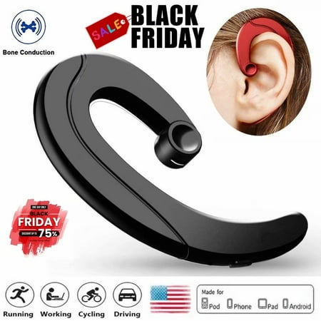 Black Friday!!!Bluetooth 5.0 Headphones Earphones Wireless Earbuds Around Ear Hook with Microphone Waterproof Noise Cancelling Workout Business Sport Exercise Cycling for iPhone Android Cell (Best Phones Around 200)