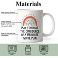 thumbnail image 3 of zilaii May You Have The Confidence Of A Mediocre Man 11 Oz White Novelty Coffee Mug, Funny Rainbow Ceramic Mug, Power Mug, Sassy Gifts, Feminist Gifts for Women, Inspirational Present for Friends, 3 of 6