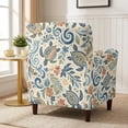 thumbnail image 3 of FKELYI Stretch Couch Sofa Cover Non-Slip Armchair Slipcover for Home Living Room Office Art Boho Flower Turtle Print Furniture Protector Washable Loveseat Covers, 3 of 7