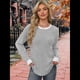 thumbnail image 5 of Camisas de Larga para Mujer, Suéteres, Conjuntos de Otoño, Bloques de Color, Ropa de Invierno, Elegantes, Informales, Suaves. Gris XXL, 5 of 7