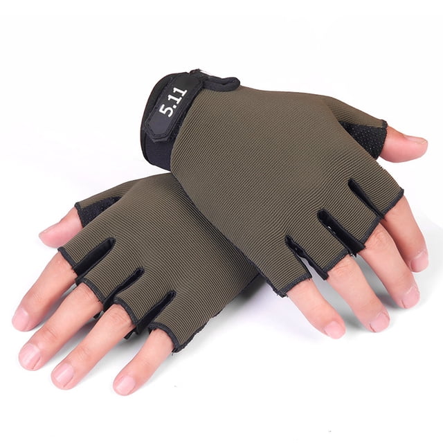 Guantes de medio dedo para exteriores, finos, para hombre, para conducir, tácticos, fitness, deportes