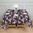 thumbnail image 3 of Pink Breast Cancer Square Tablecloth,Waterproof Square Table Cover,Wipeable Spillproof Washable Table Cover for Home Kitchen Party Decor 52"x52"(132x132cm), 3 of 6