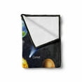 thumbnail image 2 of Educational Soft Flannel Fleece Blanket, Realistic Solar System Planets and Space Objects Asteroids Comet Universe Space, Cozy Plush for Indoor and Outdoor Use, 50" x 60", Multicolor, by Ambesonne, 2 of 6