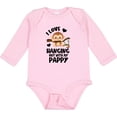 thumbnail image 3 of Inktastic Monkey I Love Hanging out with My Pappy Boys or Girls Long Sleeve Baby Bodysuit, 3 of 5