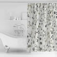 thumbnail image 4 of Gray Botanical Shower Curtains for Bathroom Waterproof Fabric Bath Curtains Decor Bath Tub Curtain Rustic Spring Summer Floral Leaves Decorative Shower Curtain Sets with 12 Hooks, 72x72 Inch, 4 of 6