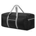 thumbnail image 1 of Foldable Duffle Bag for Travel - 30 inch / 75L Large Spare Travel Duffel Bag Lightweight with Trolley Sleeve - Black, 1 of 7