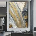 thumbnail image 2 of Large Gold Foil Decor Abstract Hand Painted Oil Painting Big Wall Art Handmade On Canvas Shiny Textured Artwork For Home Decor, 2 of 6
