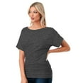 thumbnail image 4 of Womens Super Comfy Boat Neck Dolman Top Shirt, 4 of 4