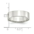 thumbnail image 2 of 925 Sterling Silver Polished Flat Band Lightweight 6mm Flat Size 13.5 Band Ring Ring for Women and Men, 2 of 2