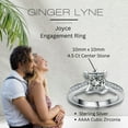 thumbnail image 4 of Princess Cut Cz Engagement Ring for Women Sterling Silver Wedding Ring for Her Ginger Lyne, 4 of 6