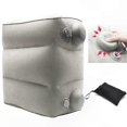 thumbnail image 1 of Inflatable Foot Rest Pillow for Travel, 2 Pack Portable Foot Cushion for Airplane Flying Support, 1 of 5