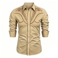 thumbnail image 2 of CAIXIA Boys Western Shirt Embroidered Pearl Snap Button Down Cowboy Short/Long Sleeve Shirts, 2 of 4