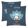 thumbnail image 1 of WOPOP Keep Calm Be Holy Cow Pillow Covers Pillow Cases Two Sides Printing 18x18 inches ,Set of 2, 1 of 2