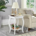 thumbnail image 4 of Gymax 2-Tier Accent Side Table Sofa End Table Nightstand Coffee Table w/ Shelf White, 4 of 10