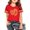 Red, variant on bravefron Girls Game Day Team Graphic Tee Short Sleeve Sporty Top for Young Athletes Casual Crew Neck Fan Shirt