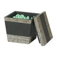 thumbnail image 5 of nu steel Rustic, made of cement Bathroom Vanity Countertop Storage Organizer Canister Jar for Cotton Swabs, Rounds, Balls, Makeup Sponges, Bath Salts - Antique Stone, 5 of 6