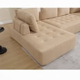 thumbnail image 4 of [Modern U-shaped Modular Sofa 138.5" Breathable Mesh Fabric for Living Room], 4 of 16